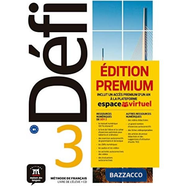 DEFI 3 LIVRE DE ELEVE PREMIUM