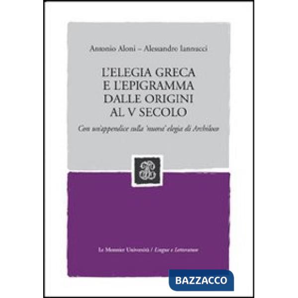 ELEGIA GRECA E EPIGRAMMA
