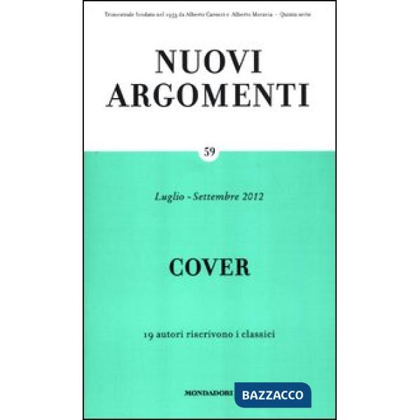 Nuovi argomenti. Vol. 59: Cover