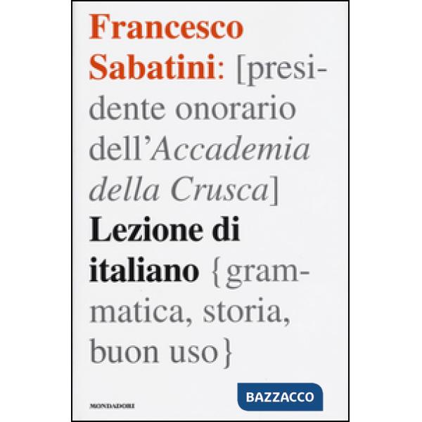 Lezione di italiano. Grammatica, storia, buon uso