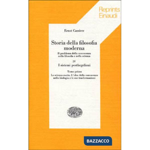 Storia della filosofia moderna. Il problema della conoscenza nella filosofia e n