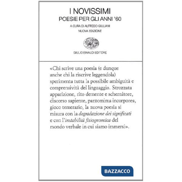 Novissimi. Poesie per gli anni Sessanta (I)
