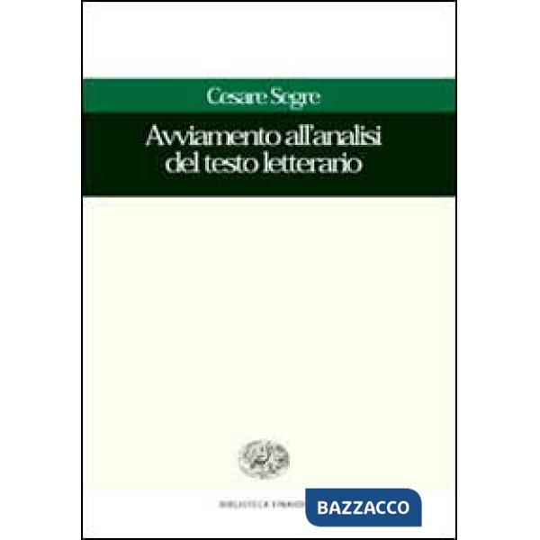 Avviamento all'analisi del testo letterario