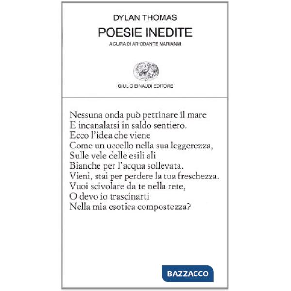 Poesie inedite. Testo inglese a fronte