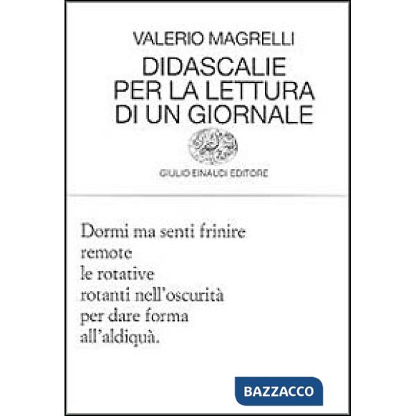 Didascalie per la lettura di un giornale