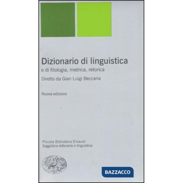 Dizionario di linguistica e di filologia, metrica, retorica