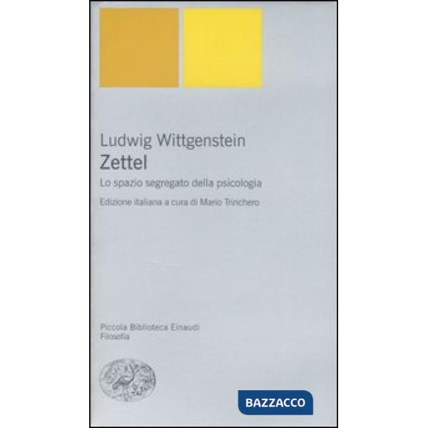 Zettel. Lo spazio segregato della psicologia