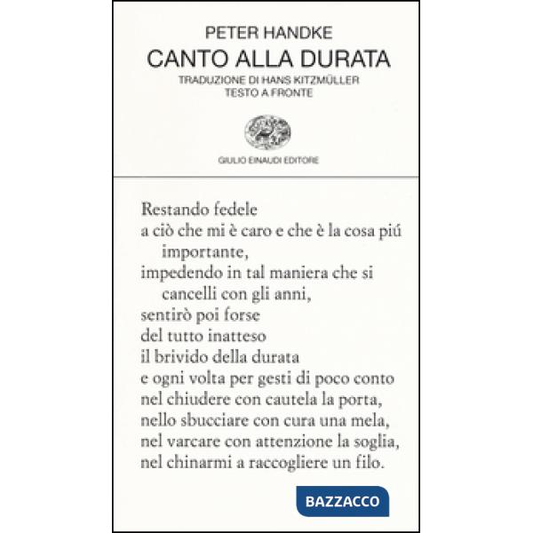 Canto alla durata. Testo tedesco a fronte