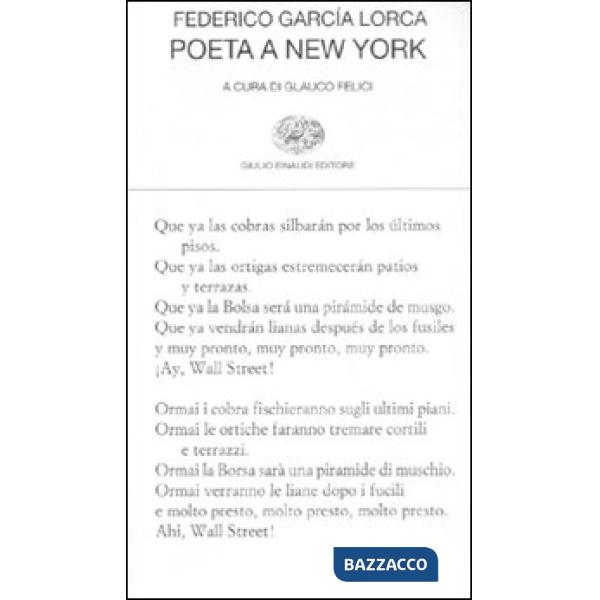 Poeta a New York. Testo spagnolo a fronte