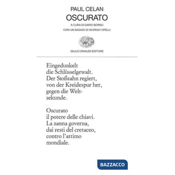 Oscurato. Testo tedesco a fronte