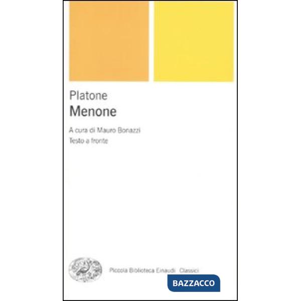 Menone. Testo greco a fronte