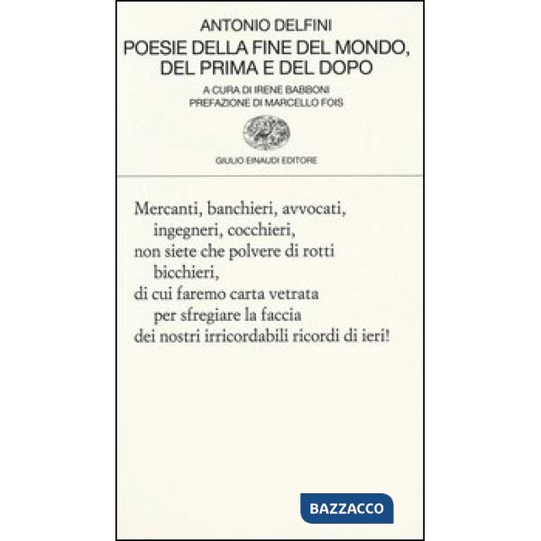 Poesie della fine del mondo, del prima e del dopo