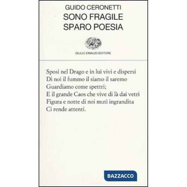 Sono fragile, sparo poesia