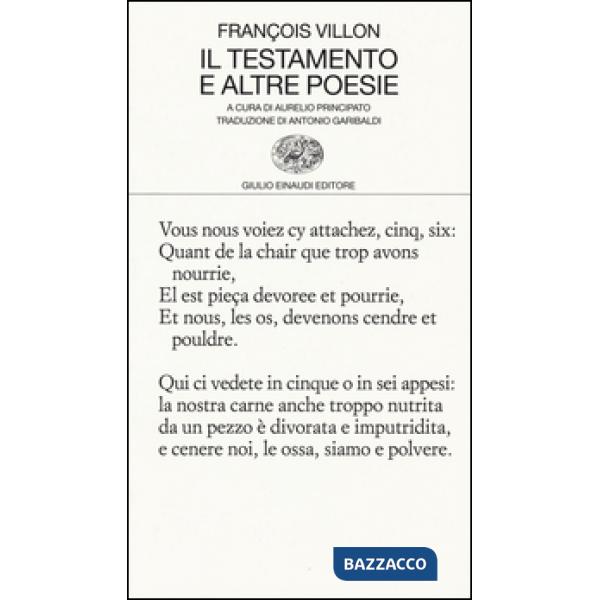 Testamento e altre poesie (Il)