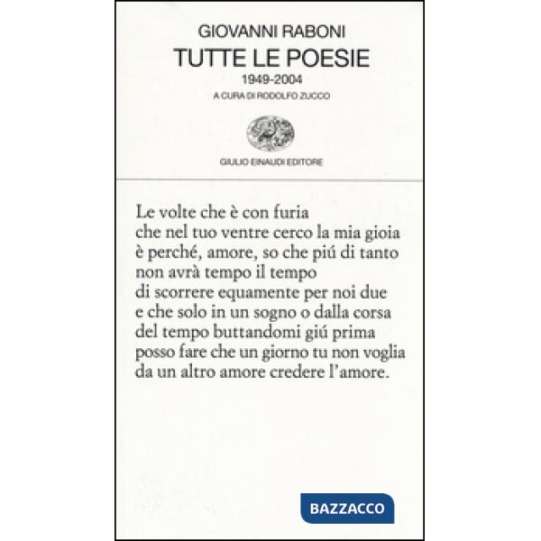Tutte le poesie (1949-2004)