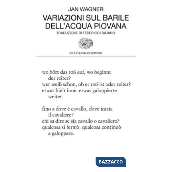 Variazioni sul barile dell'acqua piovana