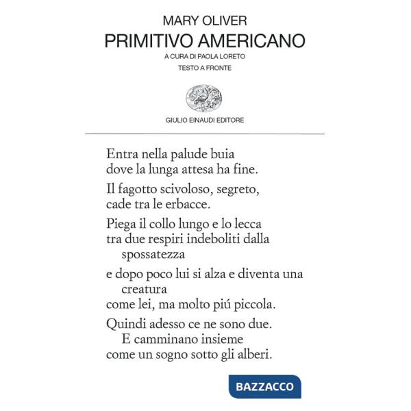 Primitivo americano. Testo inglese a fronte