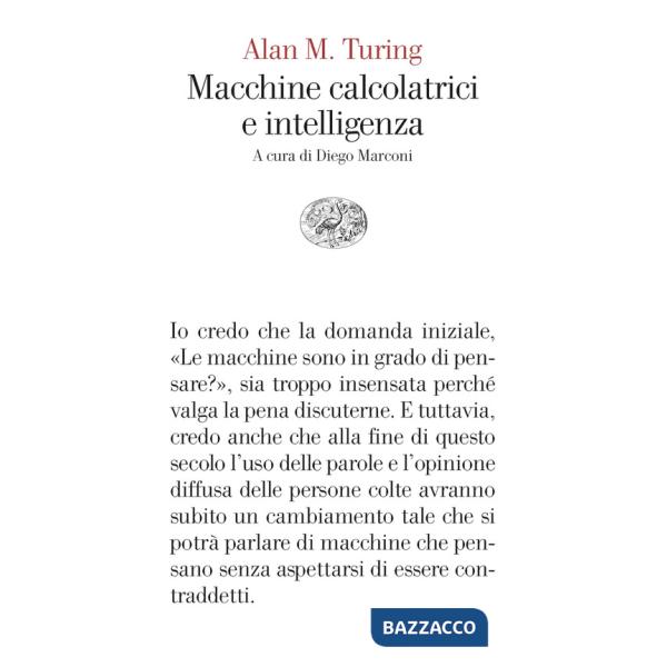 Macchine calcolatrici e intelligenza