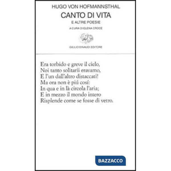 Canto di vita e altre poesie