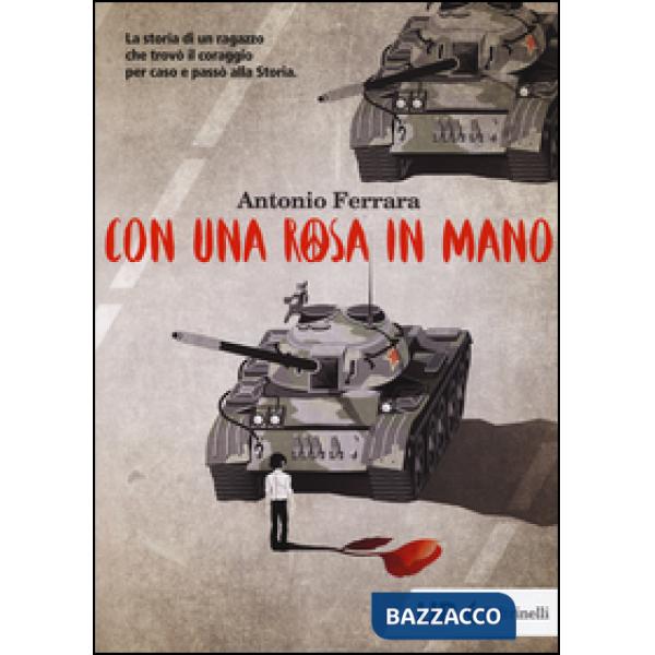 Con una rosa in mano