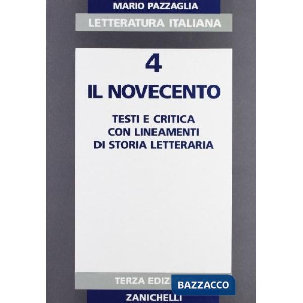 LETTERATURA ITALIANA VOL. 4