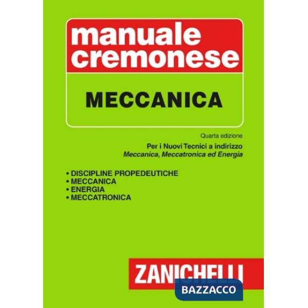 MANUALE CREMONESE DELLA MECCANICA 4 EDIZIONE