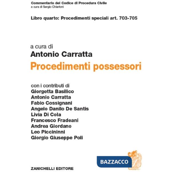 LIBRO QUARTO: PROCEDIMENTI SPECIALI ART. 703-705