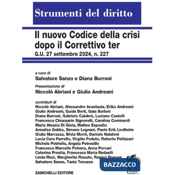 NUOVO CODICE DELLA CRISI DOPO IL CORRETTIVO TER