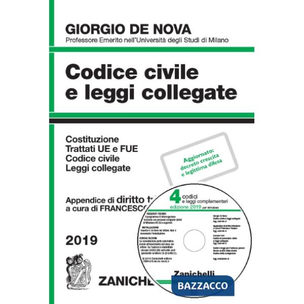 CODICE CIVILE E LEGGI COLLEGATE. CON APPENDICE DI