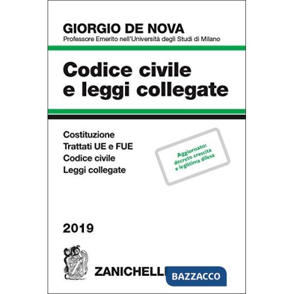CODICE CIVILE E LEGGI COLLEGATE 2019
