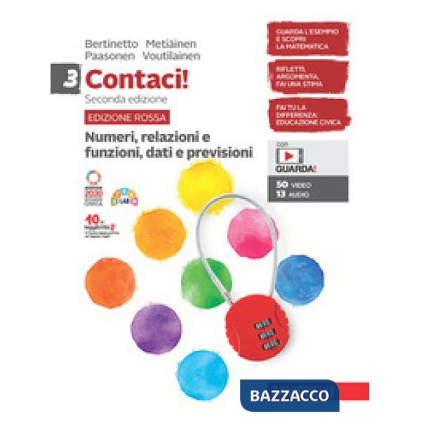 CONTACI! EDIZ. ROSSA CON NUMERI RELAZIONI, DATI MISURE SPAZIO E FIGURE