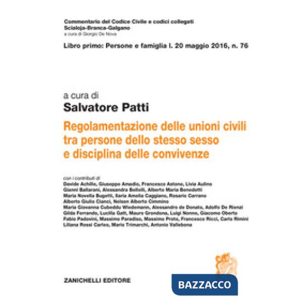Legge 20 maggio 2016, n. 76. Regolamentazione delle unioni civili tra persone dello stesso sesso e disciplina delle convivenze. 