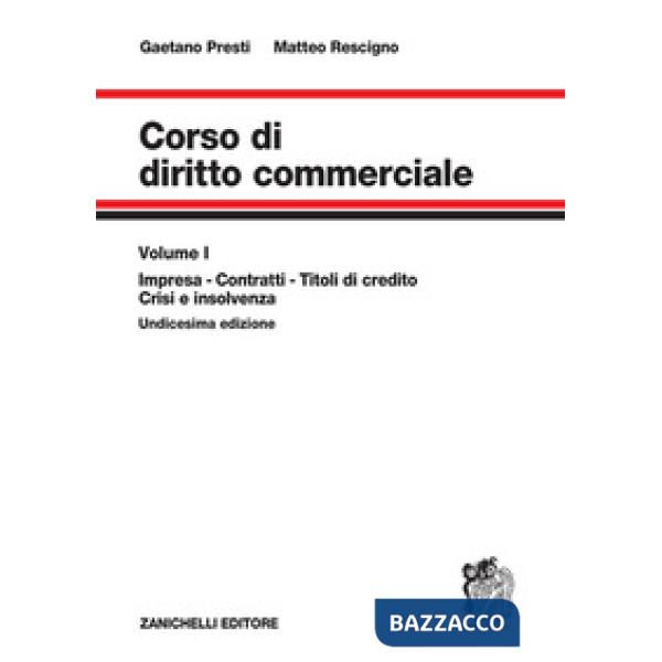 CORSO DI DIRITTO COMMERCIALE VOL.1