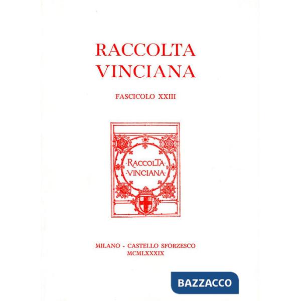 Raccolta Vinciana (1990). Vol. 23