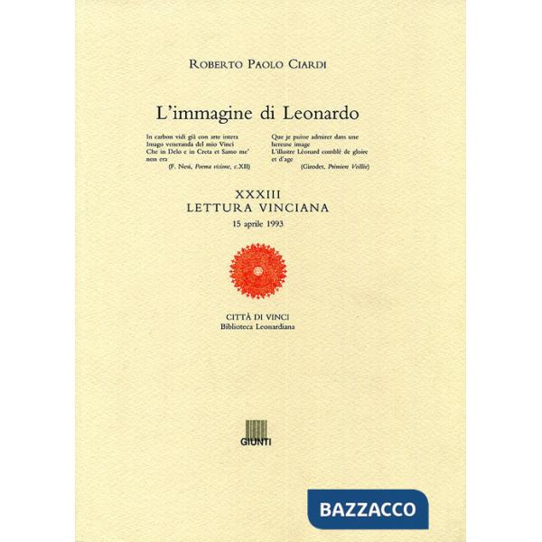 Immagine di Leonardo. XXXIII lettura vinciana (L')