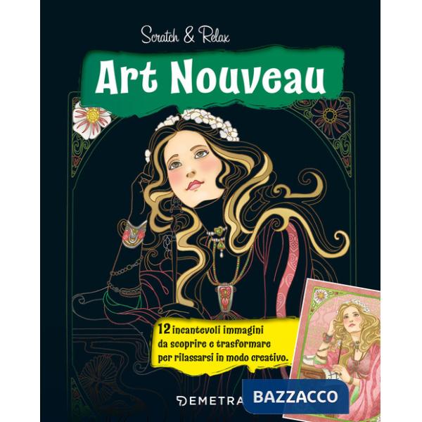 Art nouveau. Scratch & relax. Con bastoncino in bambù