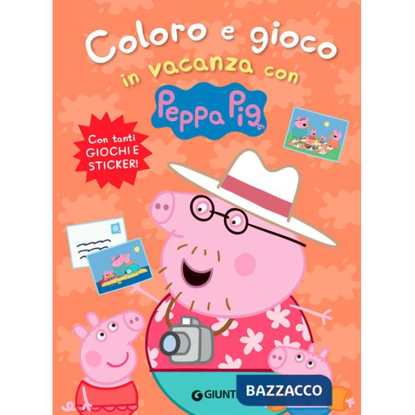Coloro e gioco in vacanza con Peppa Pig. Con adesivi. Ediz. a colori