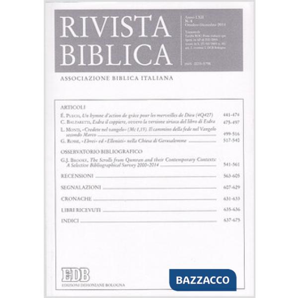 Rivista biblica (2014). Vol. 4