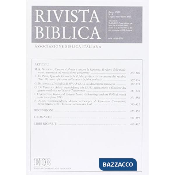 Rivista biblica (2015). Vol. 3