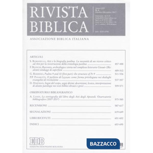 Rivista biblica (2017). Vol. 4