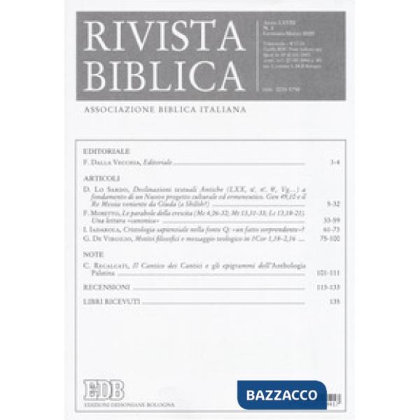 Rivista biblica (2020). Vol. 1