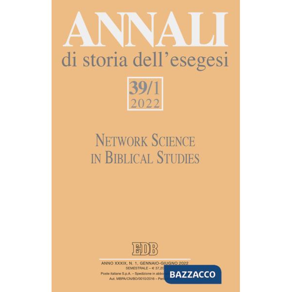 Annali di storia dell'esegesi (2022). Vol. 39/1