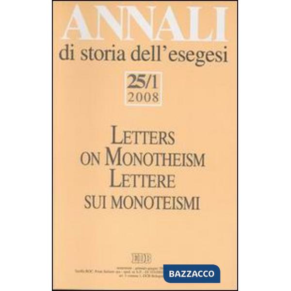 Annali di storia dell'esegesi (2008). Vol. 25/1