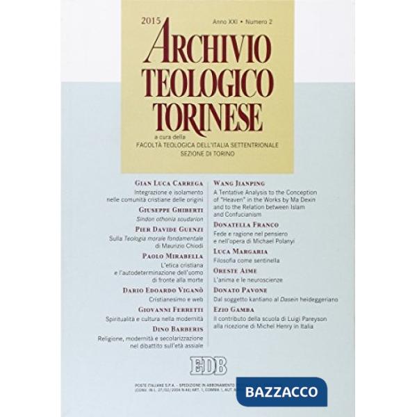 Archivio teologico torinese (2015). Vol. 2