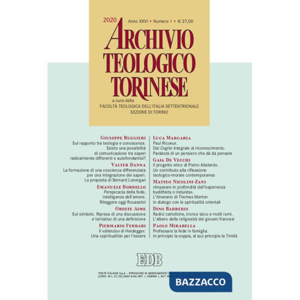 Archivio teologico torinese (2020). Vol. 1