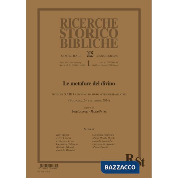 Ricerche storico-bibliche (2025). Vol. 1: Le metafore del divino