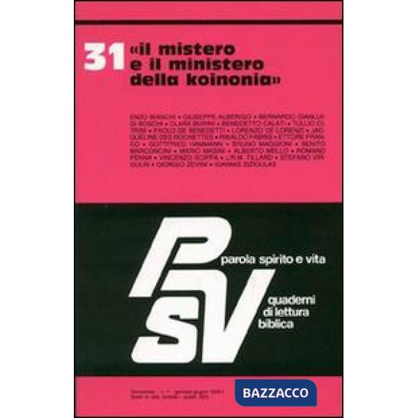 Mistero e il ministero della koinonia (Il)