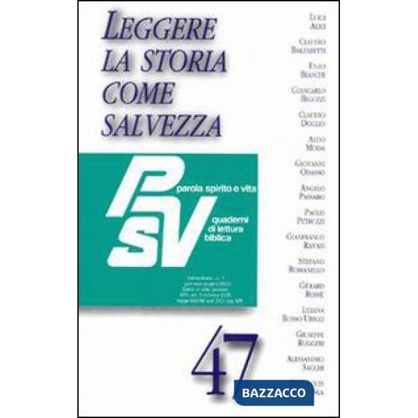 Leggere storia come salvezza