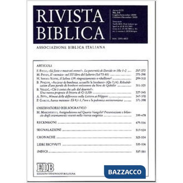 Rivista biblica (2009). Vol. 3-4