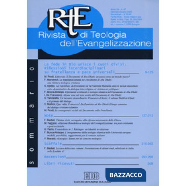 RTE Rivista di teologia dell'evangelizzazione (2020). Vol. 47